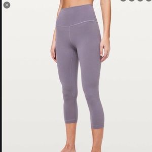 Purple cropped align high waisted lululemon leggings
